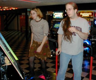 Joe and his sister playing DDR